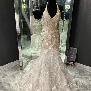 Mac Duggal Couture Size 6 3D Mermaid Halter